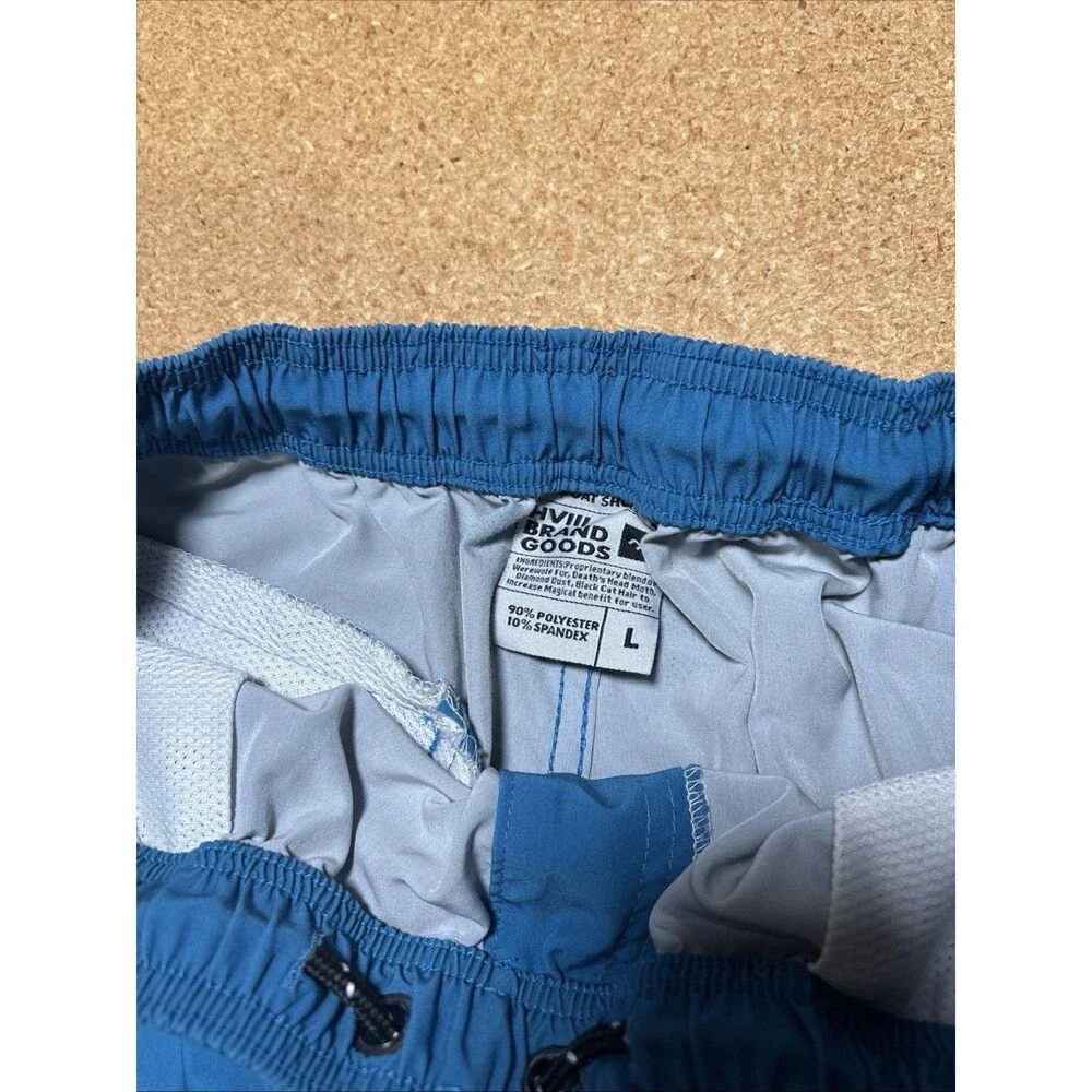 HVIII Goat Shorts Mens L Blue Athletic Casual Streetwear Drawstring D1